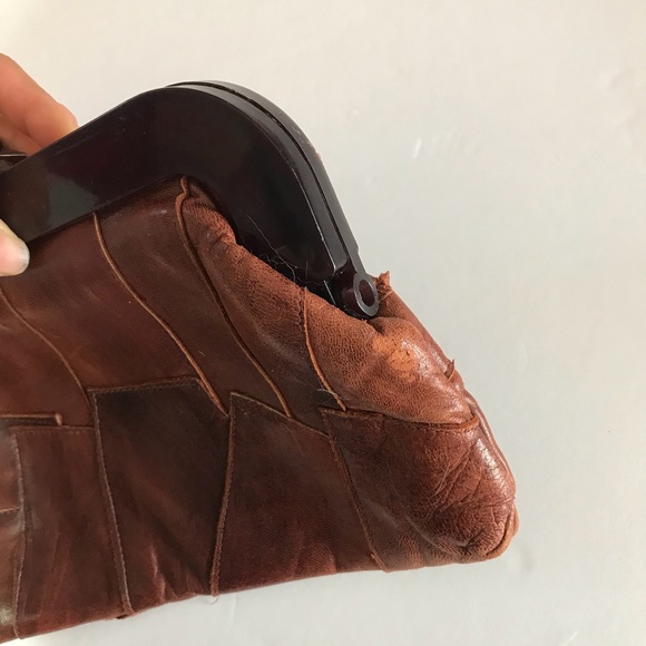 Handmade leather clutch bag purse tote 99$ - Picture 4 of 5